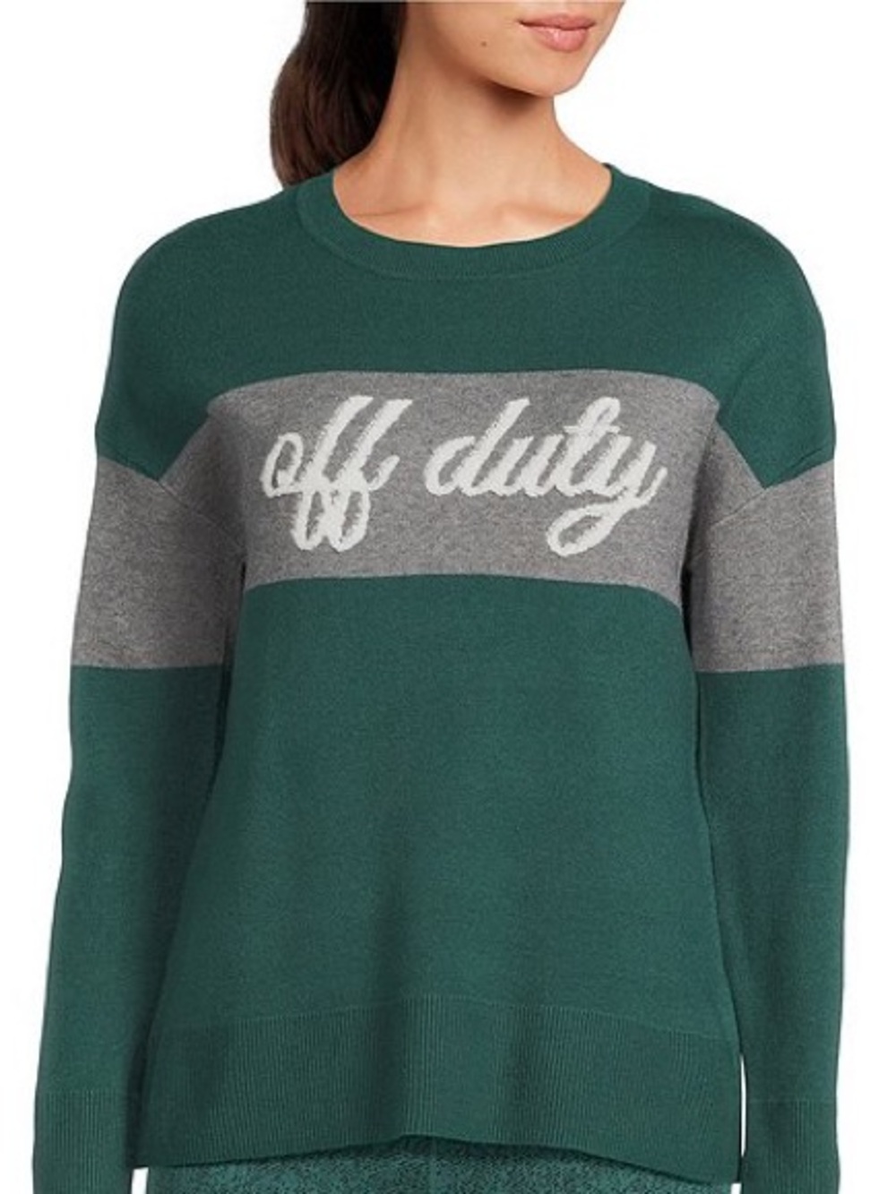 Kinesis Off Duty Graphic Crew Neck Sweater Bistro Green Women's Size S